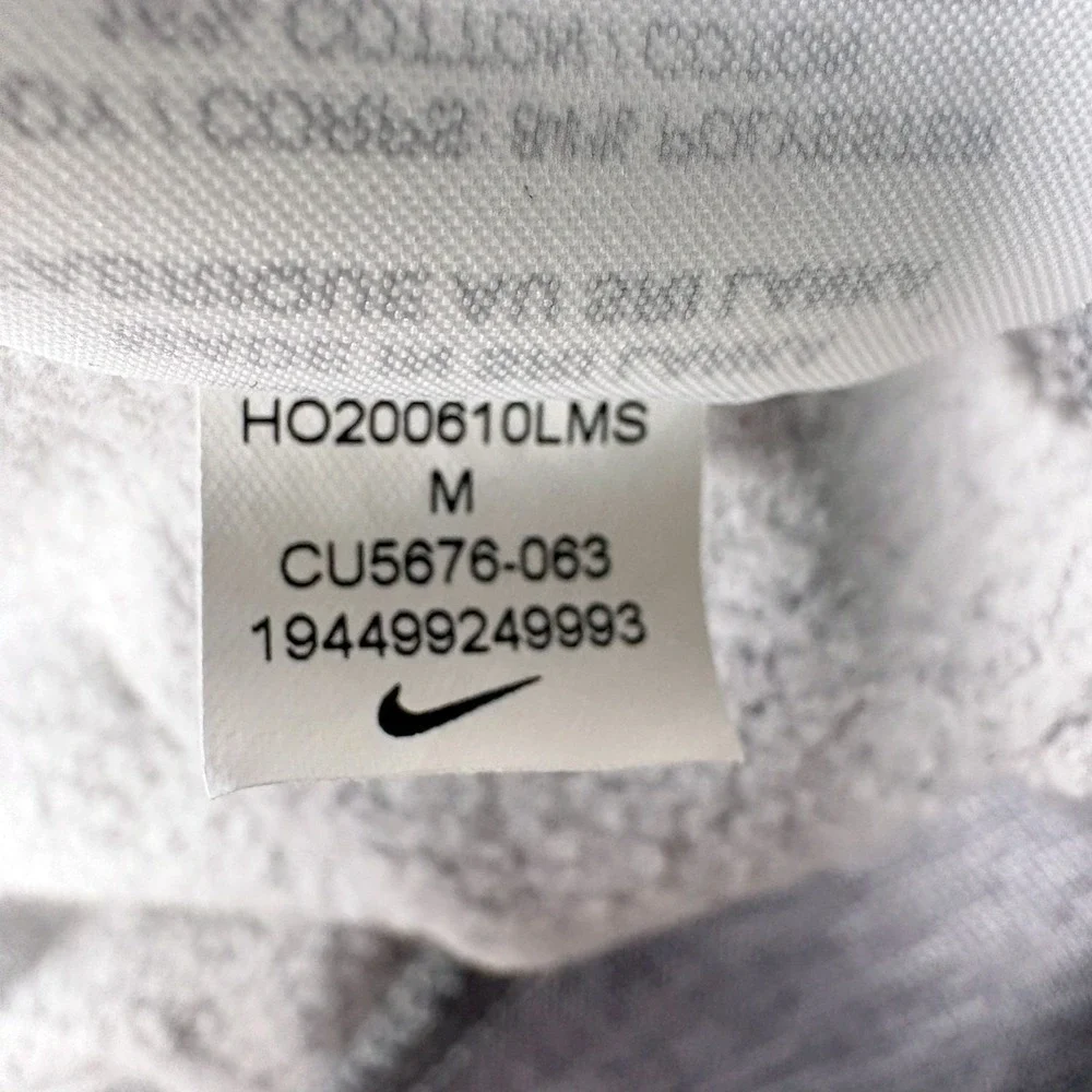 VTG Y2K Nike Hoodie Womens Sz M Gray Cropped Center Swoosh Just Do It Boxy Sweat